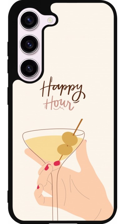 Samsung Galaxy S23 FE Case Hülle - Silikon schwarz Cocktail Happy Hour