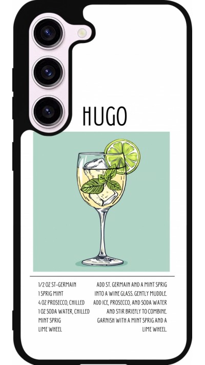 Coque Samsung Galaxy S23 FE - Silicone rigide noir Cocktail recette Hugo