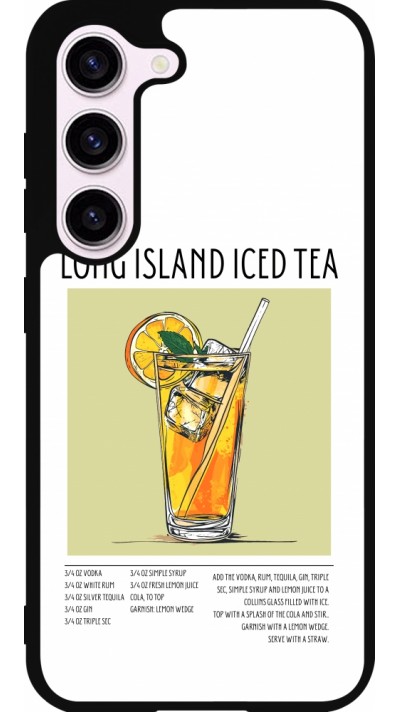 Coque Samsung Galaxy S23 FE - Silicone rigide noir Cocktail recette Long Island Ice Tea