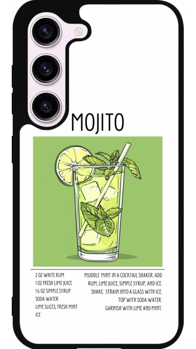 Coque Samsung Galaxy S23 FE - Silicone rigide noir Cocktail recette Mojito