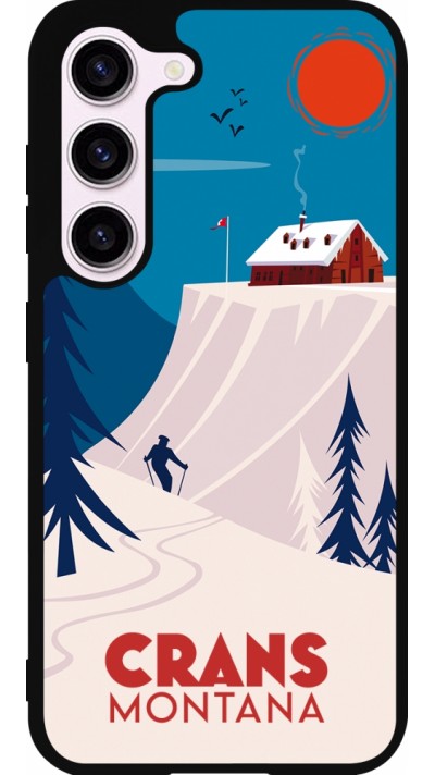 Coque Samsung Galaxy S23 FE - Silicone rigide noir Crans-Montana Cabane