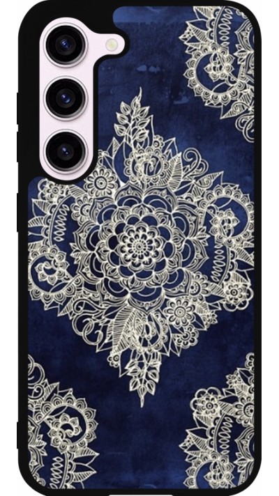 Samsung Galaxy S23 FE Case Hülle - Silikon schwarz Cream Flower Moroccan