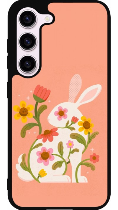 Coque Samsung Galaxy S23 FE - Silicone rigide noir Easter 2026 Rabbit collage