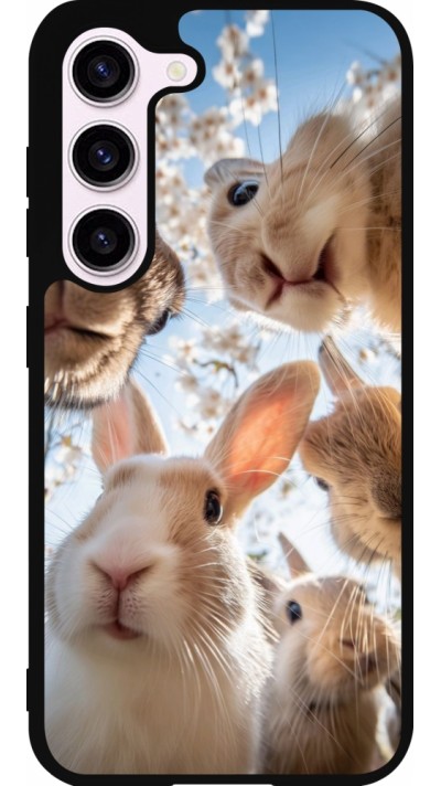 Coque Samsung Galaxy S23 FE - Silicone rigide noir Easter 2026 Rabbits