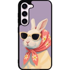 Coque Samsung Galaxy S23 FE - Silicone rigide noir Easter 2026 Rabbit with scarf