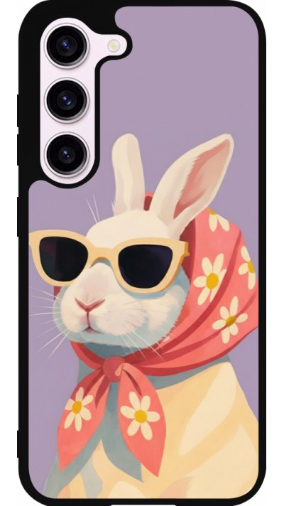 Coque Samsung Galaxy S23 FE - Silicone rigide noir Easter 2026 Rabbit with scarf