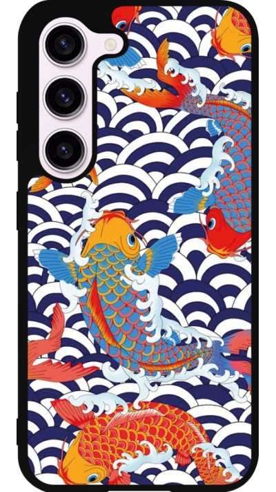 Samsung Galaxy S23 FE Case Hülle - Silikon schwarz Easter 2023 japanese fish