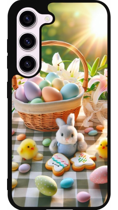 Samsung Galaxy S23 FE Case Hülle - Silikon schwarz Ostern 2025 Osterkorb