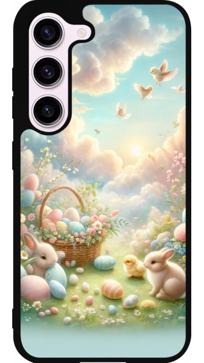 Samsung Galaxy S23 FE Case Hülle - Silikon schwarz Ostern 2025 Pastell Ostern