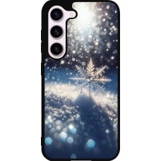 Samsung Galaxy S23 FE Case Hülle - Silikon schwarz Schneeflocke Solar Glanz