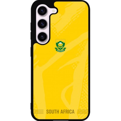 Coque Samsung Galaxy S23 FE - Silicone rigide noir Maillot de football Afrique du Sud 2026 personnalisable