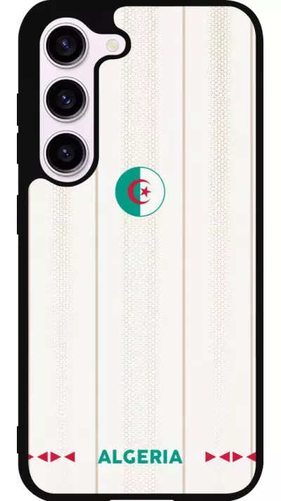 Coque Samsung Galaxy S23 FE - Silicone rigide noir Maillot de football Algérie 2026 personnalisable