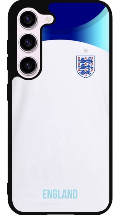 Coque Samsung Galaxy S23 FE - Silicone rigide noir Maillot de football Angleterre 2022 personnalisable