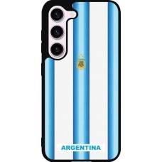 Coque Samsung Galaxy S23 FE - Silicone rigide noir Maillot de football Argentine 2026 personnalisable