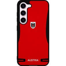 Coque Samsung Galaxy S23 FE - Silicone rigide noir Maillot de football Autriche 2026 personnalisable