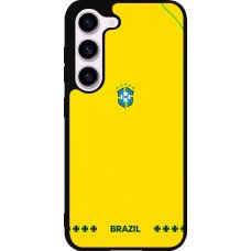 Coque Samsung Galaxy S23 FE - Silicone rigide noir Maillot de football Bresil 2026 personnalisable