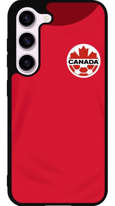 Samsung Galaxy S23 FE Case Hülle - Silikon schwarz Kanada 2022 personalisierbares Fussballtrikot