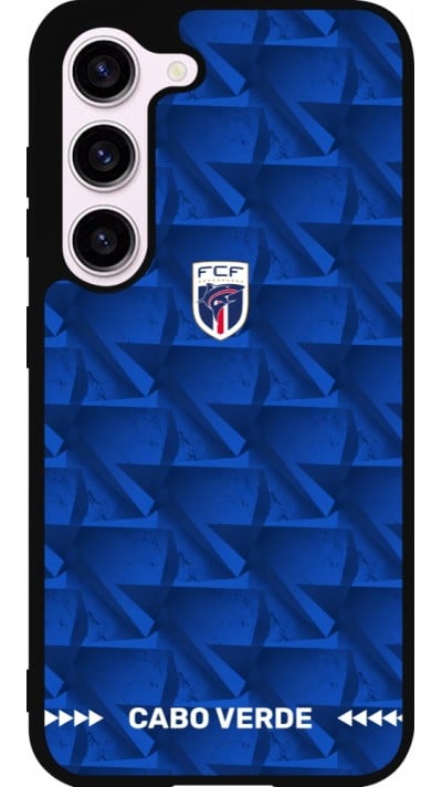 Coque Samsung Galaxy S23 FE - Silicone rigide noir Maillot de football Cap-Vert 2026 personnalisable