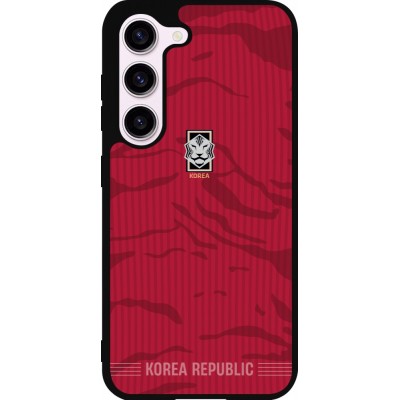 Coque Samsung Galaxy S23 FE - Silicone rigide noir Maillot de football Corée du Sud 2026 personnalisable