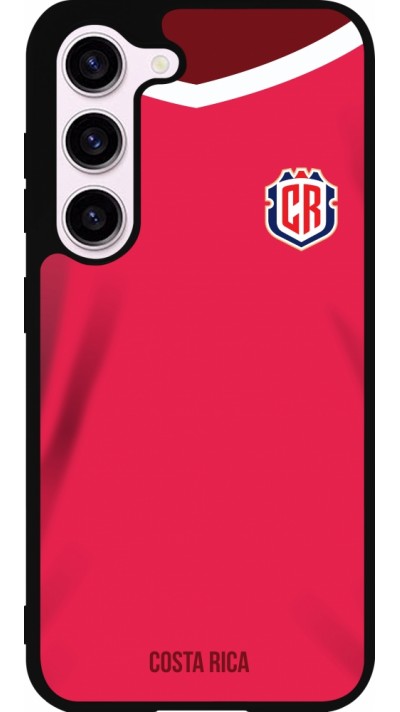 Coque Samsung Galaxy S23 FE - Silicone rigide noir Maillot de football Costa Rica 2022 personnalisable