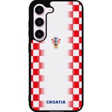 Coque Samsung Galaxy S23 FE - Silicone rigide noir Maillot de football Croatie 2026 personnalisable