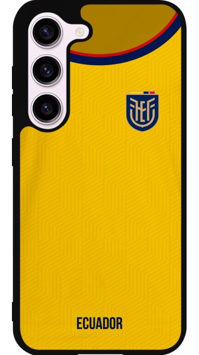 Coque Samsung Galaxy S23 FE - Silicone rigide noir Maillot de football Equateur 2022