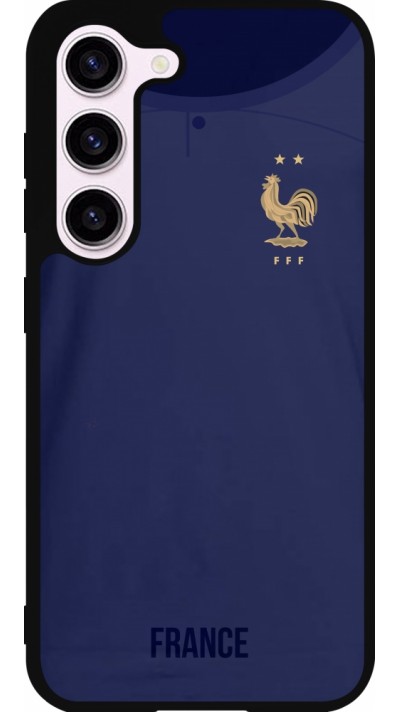 Coque Samsung Galaxy S23 FE - Silicone rigide noir Maillot de football France 2022 personnalisable