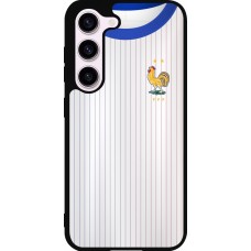 Coque Samsung Galaxy S23 FE - Silicone rigide noir Maillot de football France Extérieur personnalisable