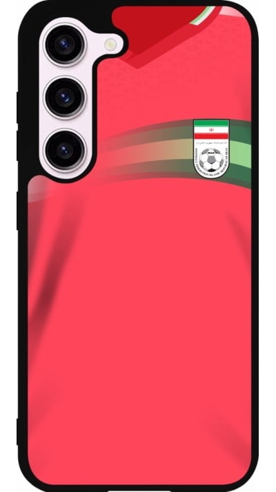 Coque Samsung Galaxy S23 FE - Silicone rigide noir Maillot de football Iran 2022 personnalisable