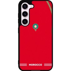 Coque Samsung Galaxy S23 FE - Silicone rigide noir Maillot de football Maroc 2026 personnalisable