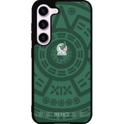 Coque Samsung Galaxy S23 FE - Silicone rigide noir Maillot de football Mexique 2026 personnalisable