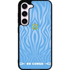 Coque Samsung Galaxy S23 FE - Silicone rigide noir Maillot de football RD Congo 2026 personnalisable