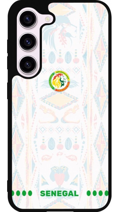 Coque Samsung Galaxy S23 FE - Silicone rigide noir Maillot de football Sénégal 2026 personnalisable