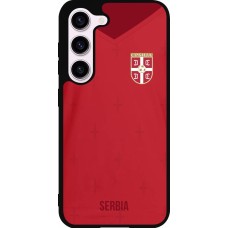 Samsung Galaxy S23 FE Case Hülle - Silikon schwarz Serbien 2022 personalisierbares Fussballtrikot