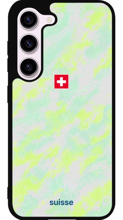 Coque Samsung Galaxy S23 FE - Silicone rigide noir Maillot de football Suisse Away 2026 personnalisable
