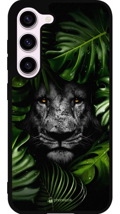 Samsung Galaxy S23 FE Case Hülle - Silikon schwarz Forest Lion