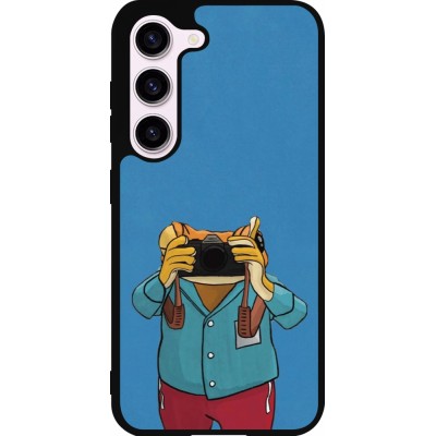 Coque Samsung Galaxy S23 FE - Silicone rigide noir Frog with camera DTMF