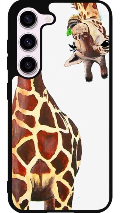 Samsung Galaxy S23 FE Case Hülle - Silikon schwarz Giraffe Fit