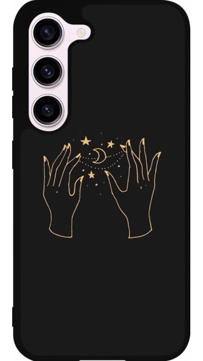 Samsung Galaxy S23 FE Case Hülle - Silikon schwarz Grey magic hands