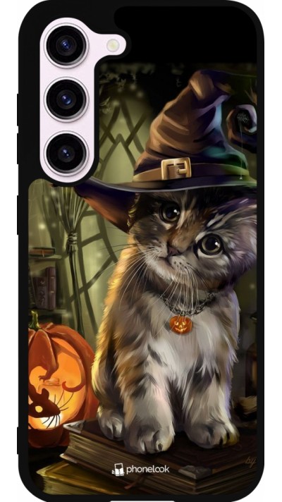 Samsung Galaxy S23 FE Case Hülle - Silikon schwarz Halloween 21 Witch cat