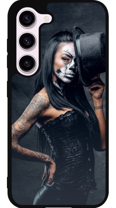 Coque Samsung Galaxy S23 FE - Silicone rigide noir Halloween 22 Tattooed Girl