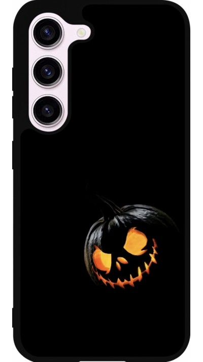 Coque Samsung Galaxy S23 FE - Silicone rigide noir Halloween 2023 discreet pumpkin