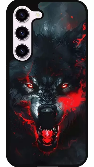 Coque Samsung Galaxy S23 FE - Silicone rigide noir Halloween 2024 mad werewolf