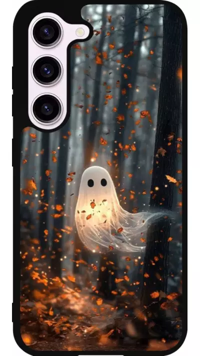 Coque Samsung Galaxy S23 FE - Silicone rigide noir Halloween 2025 Ghost in the forest