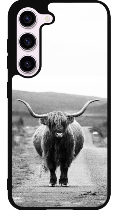Samsung Galaxy S23 FE Case Hülle - Silikon schwarz Highland cattle