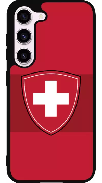 Coque Samsung Galaxy S23 FE - Silicone rigide noir Hockey World Championship Ecusson Suisse