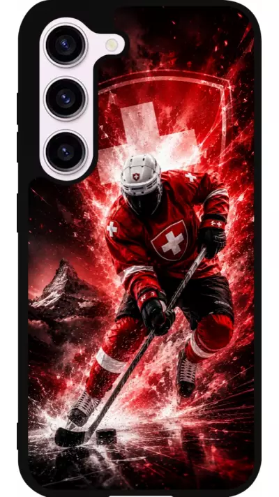 Coque Samsung Galaxy S23 FE - Silicone rigide noir Hockey World Championship Player
