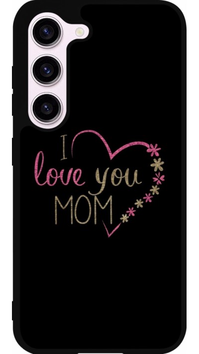 Samsung Galaxy S23 FE Case Hülle - Silikon schwarz I love you Mom