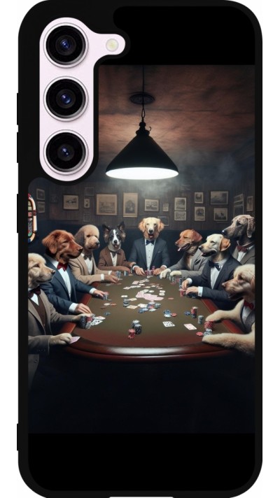 Samsung Galaxy S23 FE Case Hülle - Silikon schwarz Die Pokerhunde
