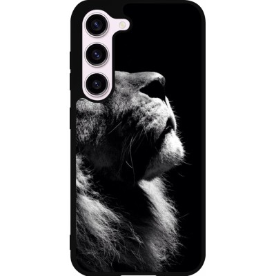 Samsung Galaxy S23 FE Case Hülle - Silikon schwarz Lion looking up